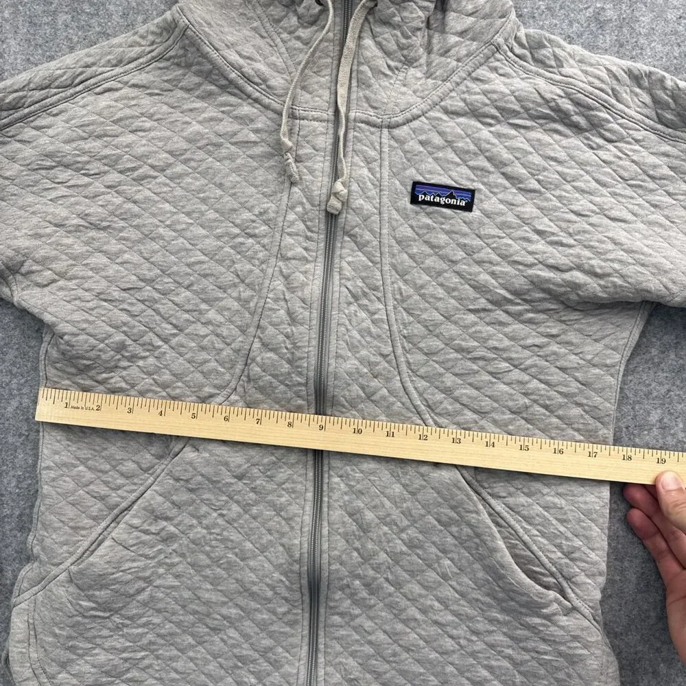 Patagonia Women's Organic Cotton Quilt Hoody Jacket Gray Size S - Picture 7 of 10